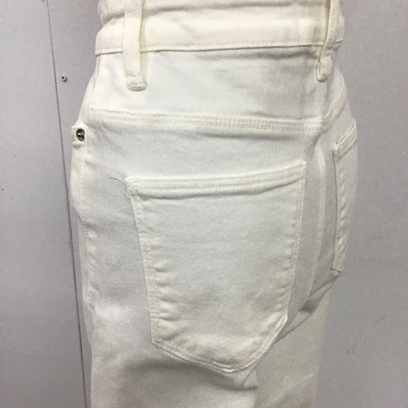 ザラ ZARA パンツ デニム、ジーンズ 6045 049 251 カットオフ ホワイトデニム ストレッチ 無地 白 / ホワイト /  レディース USED 古着 中古 10109724
