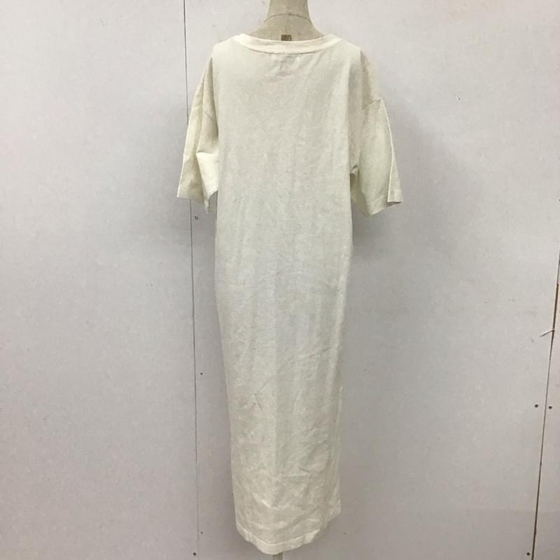ニコアンド niko and... ワンピース ロングスカート ST92CD11KO Tシャツワンピース 半袖 3 ロゴ、文字 白 / ホワイト /  レディース USED 古着 中古 10114754