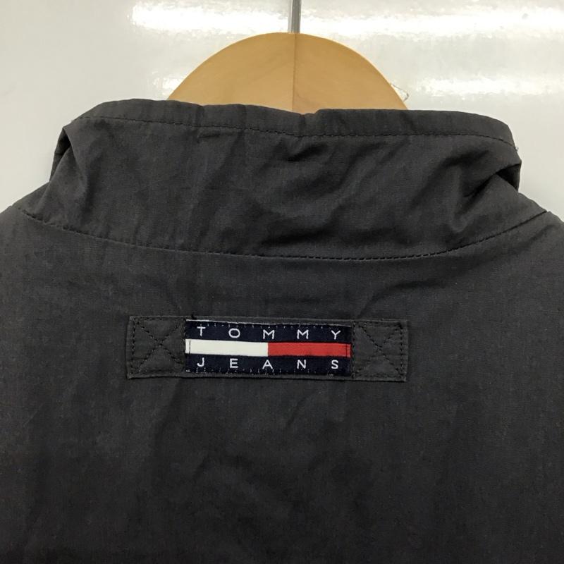 トミー ジーンズ TOMMY JEANS ベスト ベスト ジップアップベスト ノースリーブカットソー アウター スタンドカラー L 無地 灰 / グレー /  メンズ USED 古着 中古 10148362