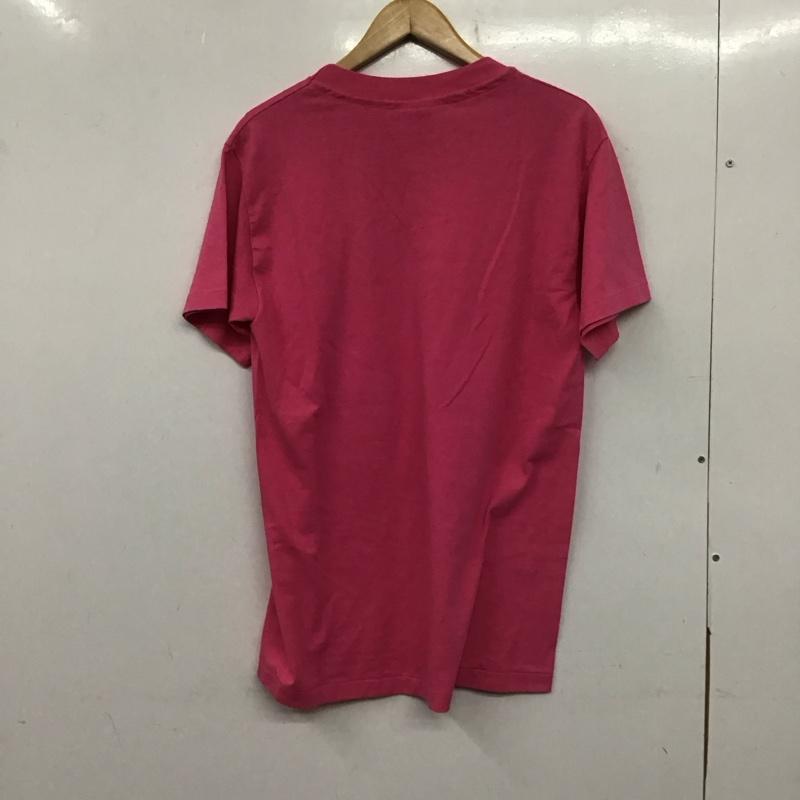 ヘインズ HANES Tシャツ 半袖 半袖カットソー プリントTシャツ クルーネックカットソー M ロゴ、文字 桃 / ピンク /  メンズ USED 古着 中古 10139550