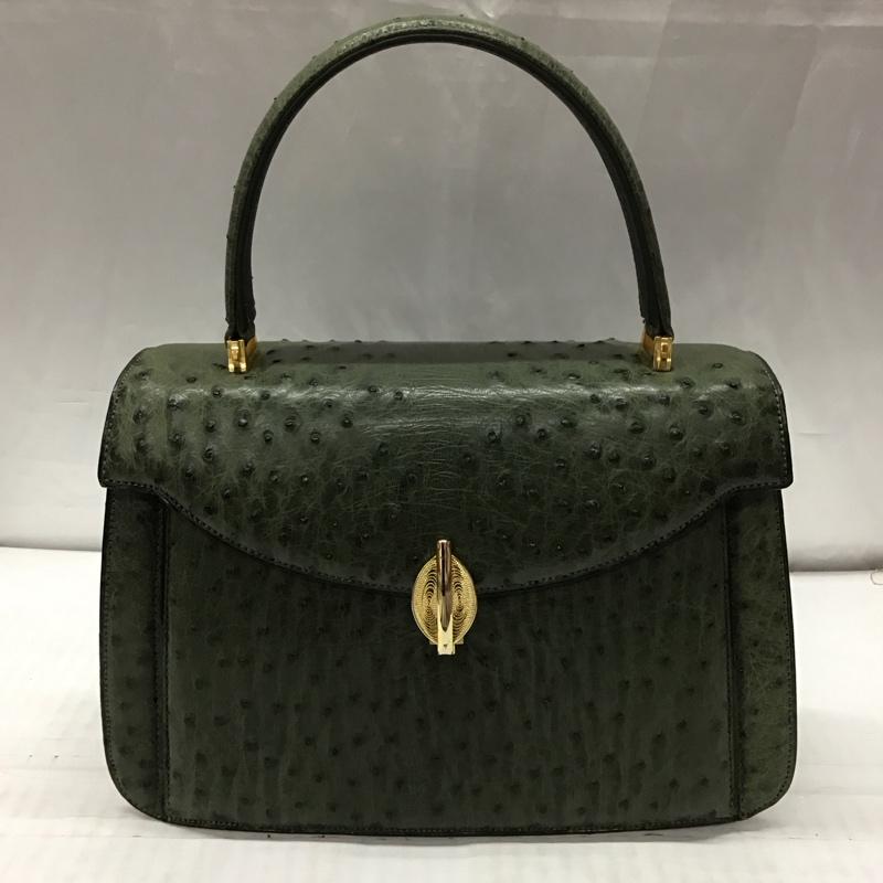 古着 USED ハンドバッグ ハンドバッグ 皮革 無地 カーキ / カーキ /  レディース USED 古着 中古 10112181