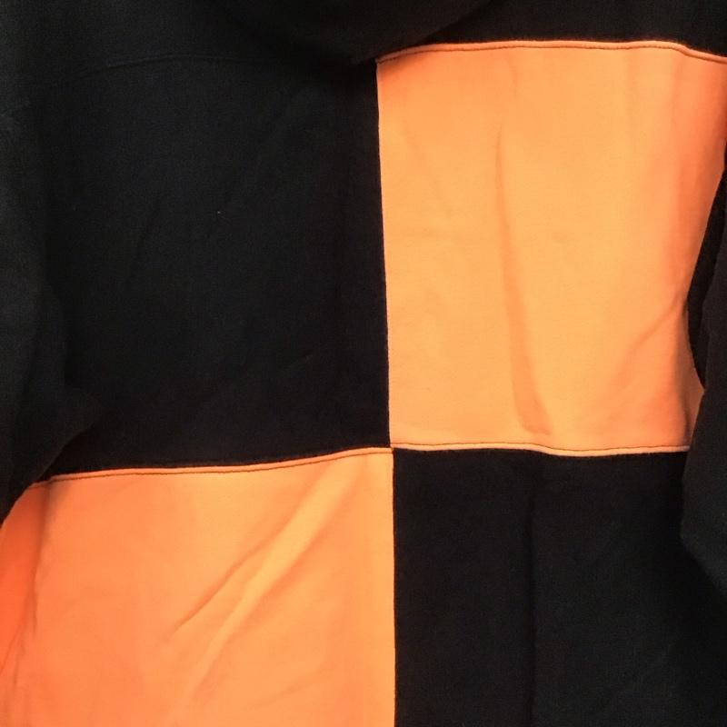 エクストララージ XLARGE パーカー 長袖 長袖パーカー プルオーバーパーカー スウェット M 無地 黒 / ブラック / X 橙 / オレンジ /  メンズ USED 古着 中古 10144785