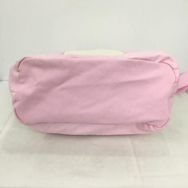 ポロラルフローレン POLO RALPH LAUREN トートバッグ トートバッグ 9AR023-W2Q-322 ショルダー 2WAY コットン ワンポイント 桃 / ピンク / X アイボリー / アイボリー /  レディース USED 古着 中古 10142096