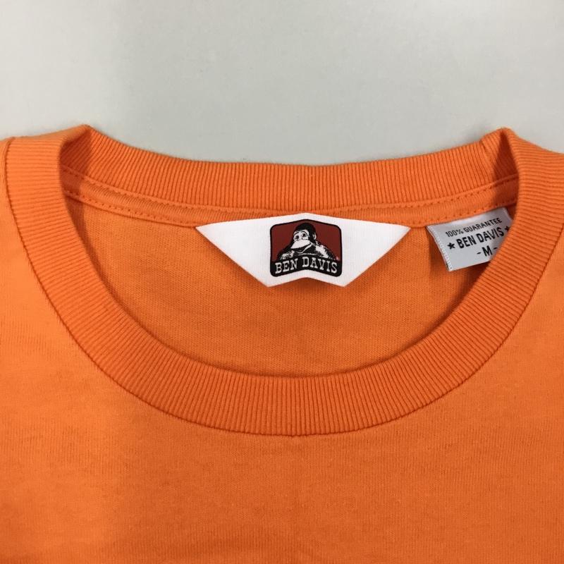 ベンデイビス BEN DAVIS カットソー 長袖 長袖カットソー クルーネックカットソー ロングスリーブカットソー プリントTシャツ M 無地 橙 / オレンジ /  メンズ USED 古着 中古 10114895