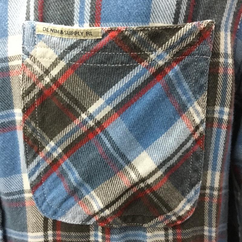 デニム アンド サプライ DENIM & SUPPLY シャツ、ブラウス 長袖 長袖シャツ カラーシャツ ポケットシャツ 長袖カットソー チェックシャツ S チェック マルチカラー / マルチカラー /  メンズ USED 古着 中古 10117542
