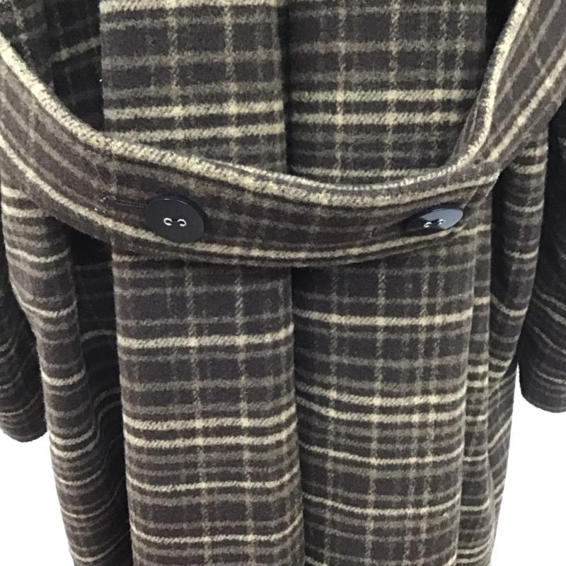 マウジー MOUSSY コート コート一般 010DAG30-6490 A LINE WOOL LONG COAT 2 チェック 茶 / ブラウン /  レディース USED 古着 中古 10108229