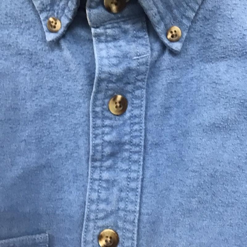 古着 USED シャツ、ブラウス 長袖 長袖シャツ デニムシャツ カラーシャツ ボタンダウンシャツ XL 無地 インディゴ / インディゴ /  メンズ USED 古着 中古 10133649