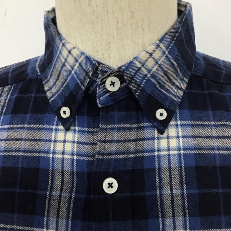 アーバンリサーチ URBAN RESEARCH シャツ、ブラウス 長袖 WH56-13Y023 ボタンダウン 38 チェック 紺 / ネイビー / X 青 / ブルー / X 白 / ホワイト /  メンズ USED 古着 中古 10111258