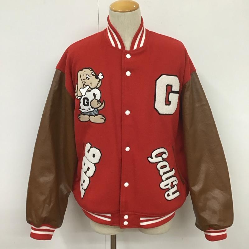ガルフィー GALFY ジャケット、上着 ジャンパー、ブルゾン 113003 アウター スタジャン わんわん大学 犬 ジャケット L ロゴ、文字 赤 / レッド / X 茶 / ブラウン /  メンズ USED 古着 中古 10107803