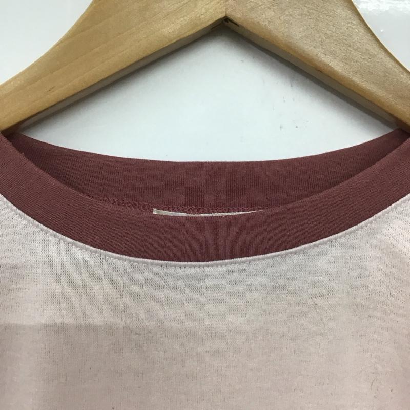 エヘカソポ ehka sopo Tシャツ 半袖 FREE プリント 桃 / ピンク /  レディース USED 古着 中古 10133833