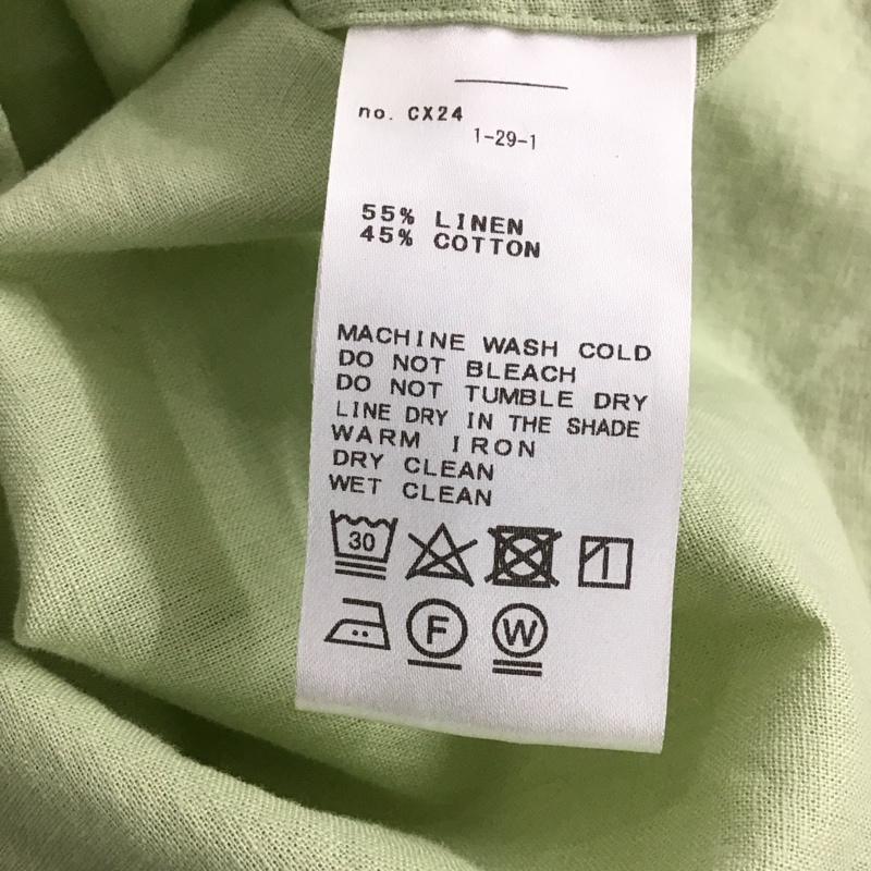 スローブイエナ SLOBE IENA シャツ、ブラウス 長袖 24-050-912-3000-1-0 綿麻レギュラーシャツ コットンリネン 無地 薄緑 / ライトグリーン /  レディース USED 古着 中古 10142146
