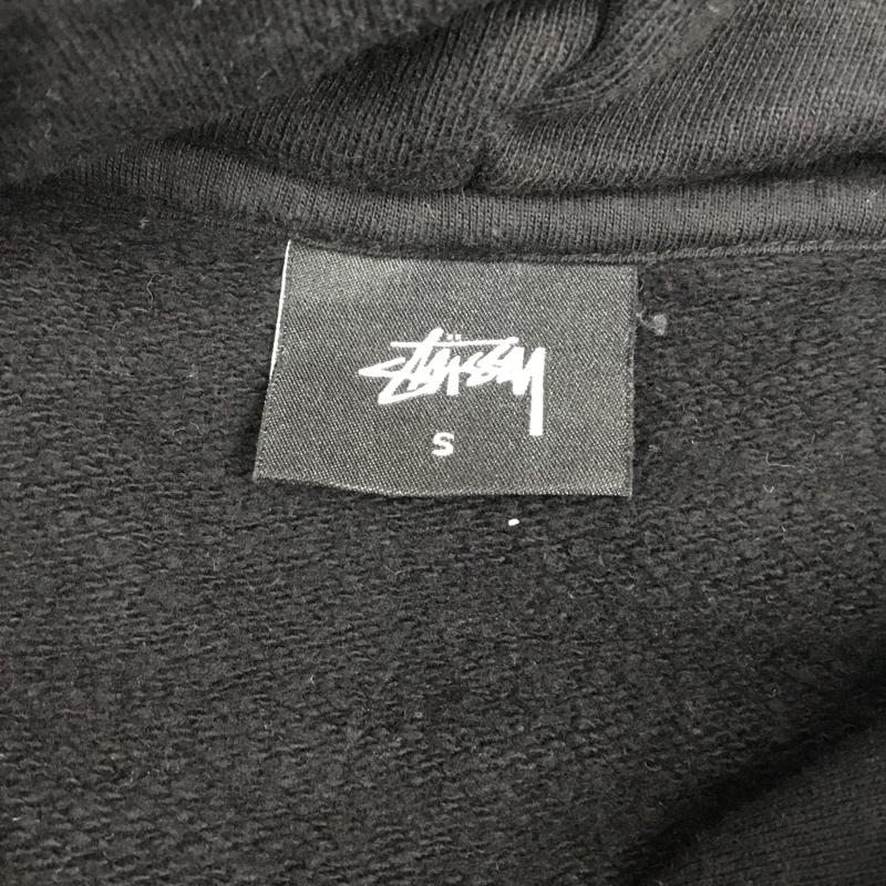 ステューシー STUSSY パーカー 長袖 フーディ S ロゴ、文字 黒 / ブラック /  メンズ USED 古着 中古 10113429