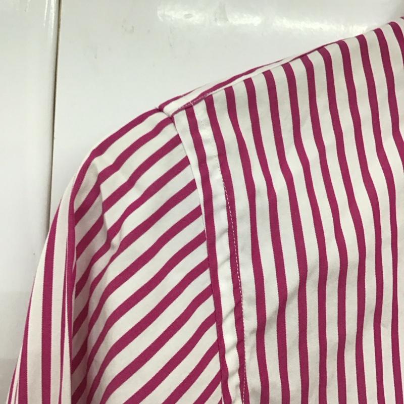 ラルフローレンスポーツ RALPHLAURENSPORT シャツ、ブラウス 長袖 長袖シャツ ストライプシャツ カラーシャツ 4 ストライプ 白 / ホワイト / X 桃 / ピンク /  レディース USED 古着 中古 10130913