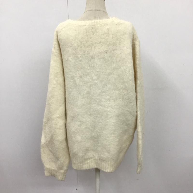 フリークスストア FREAK S STORE ニット、セーター 長袖 長袖ニットカットソー ニット セーター Vネックニット FREE 無地 白 / ホワイト /  レディース USED 古着 中古 10124571
