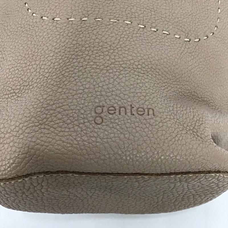 ゲンテン genten ショルダーバッグ ショルダーバッグ レザー ロゴ、文字 茶 / ブラウン /  レディース USED 古着 中古 10123375