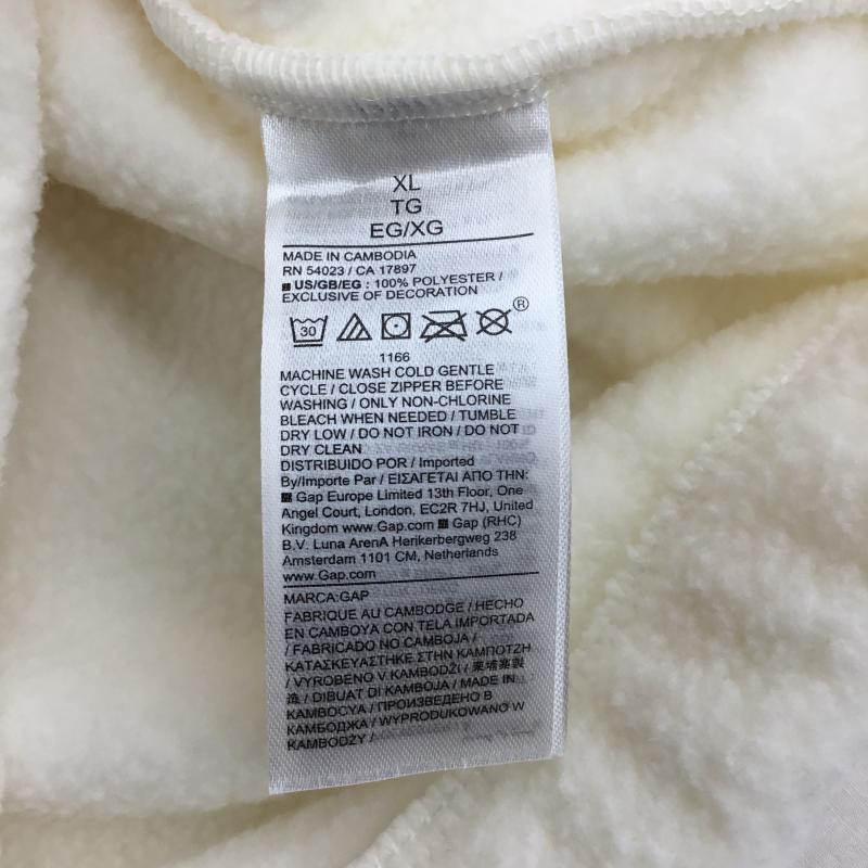 ギャップ GAP トレーナー 長袖 フリース　ハーフジップ XL 無地 白 / ホワイト /  メンズ USED 古着 中古 10138704