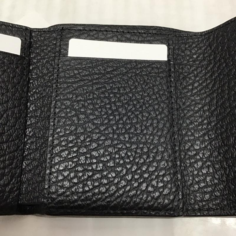 メゾン マルジェラ Maison Margiela 財布 コンパクト財布 三つ折り SA3UI0010 タグ付き 箱有 無地 黒 / ブラック /  メンズ USED 古着 中古 10118897