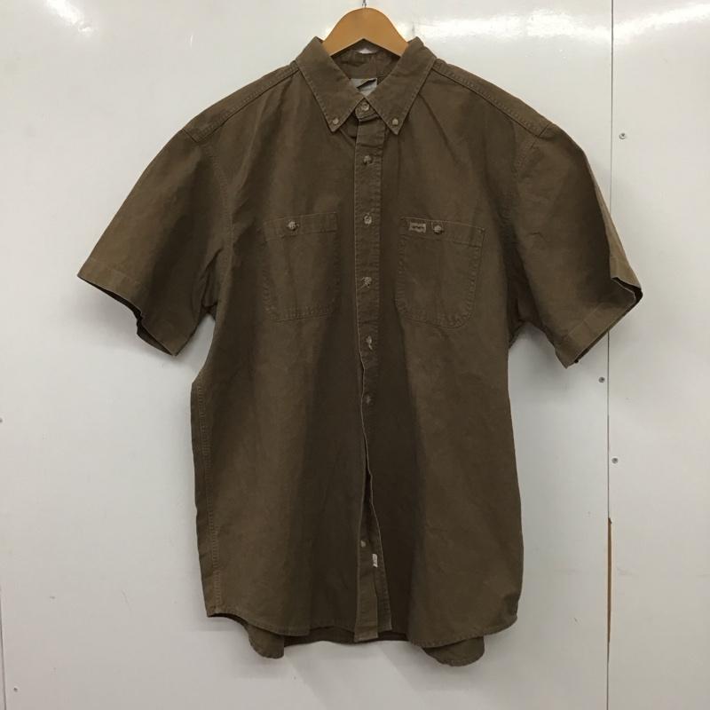 カーハート Carhartt シャツ、ブラウス 半袖 半袖シャツ 無地シャツ ポケットシャツ ロゴ、文字 茶 / ブラウン /  メンズ USED 古着 中古 10138209