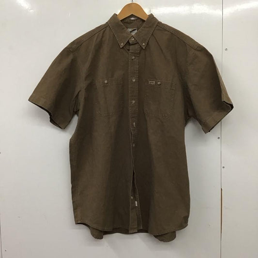 カーハート Carhartt シャツ、ブラウス 半袖 半袖シャツ 無地シャツ ポケットシャツ ロゴ、文字 茶 / ブラウン /  メンズ USED 古着 中古 10138209