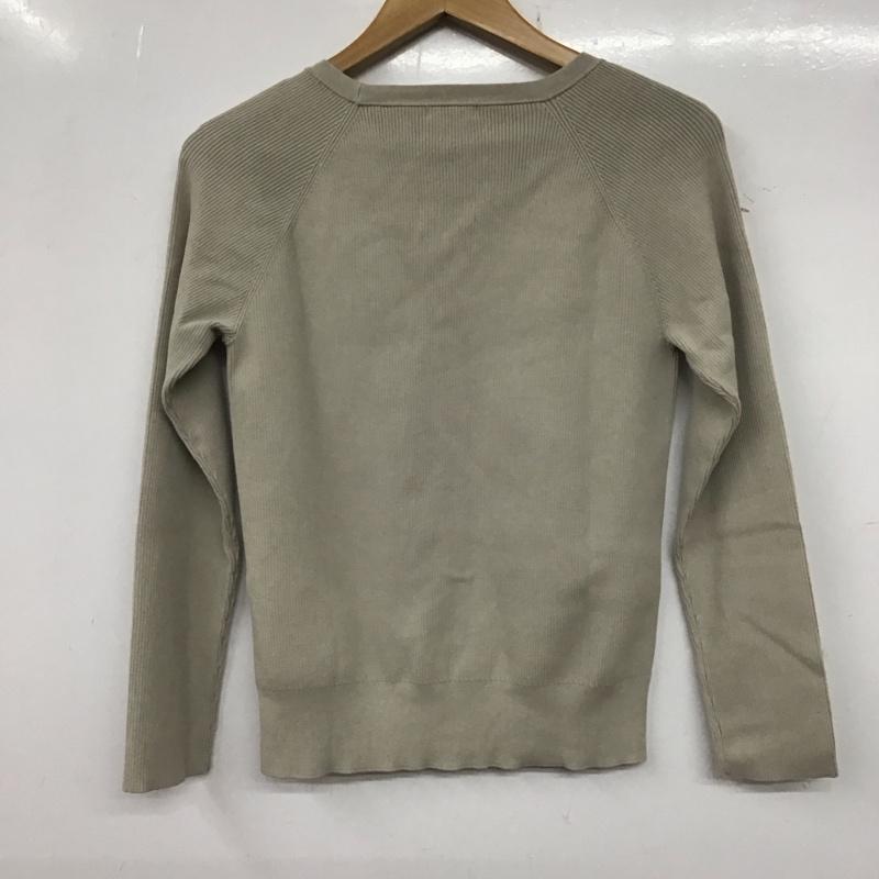 ワンオブマイン 1_OF MINE カーディガン 長袖 3628-119-0763 リブ Vネック カーディガン 無地 ベージュ / ベージュ /  レディース USED 古着 中古 10137274