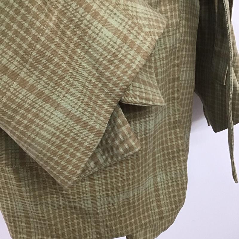 スライ SLY ワンピース ミニスカート 030DAM33-2550 CHECK WRAP SH OP シャツワンピース 1 チェック ベージュ / ベージュ / X カーキ / カーキ /  レディース USED 古着 中古 10108230