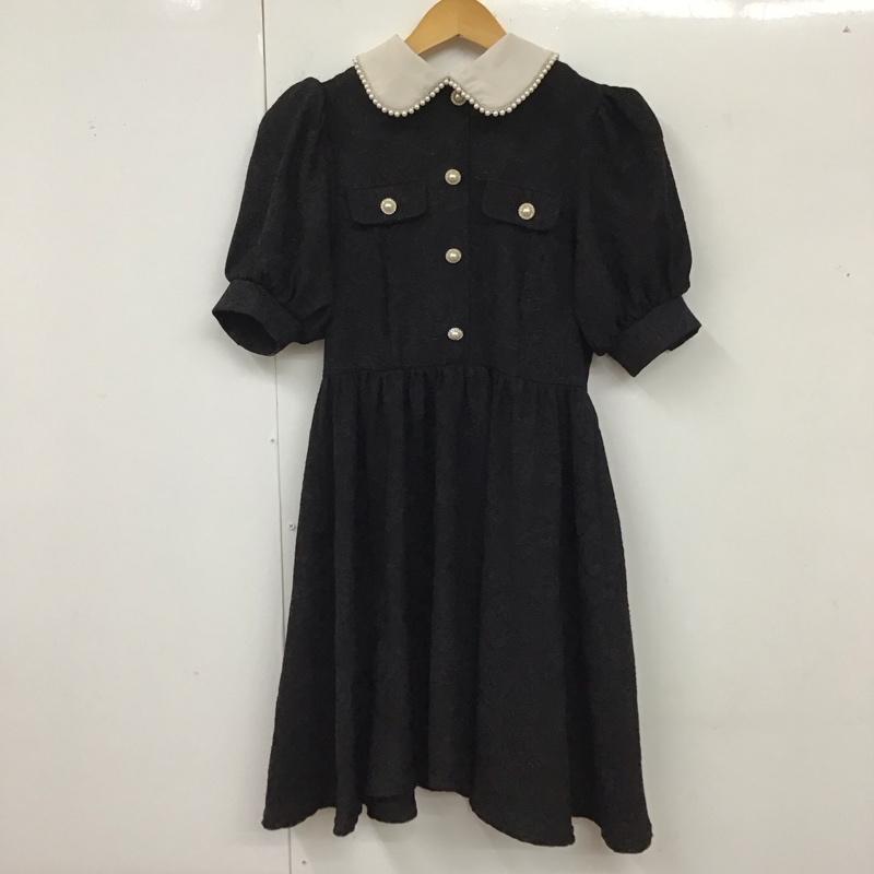 アンクルージュ ANKROUGE ワンピース ミニスカート M 無地 黒 / ブラック /  レディース USED 古着 中古 10120201