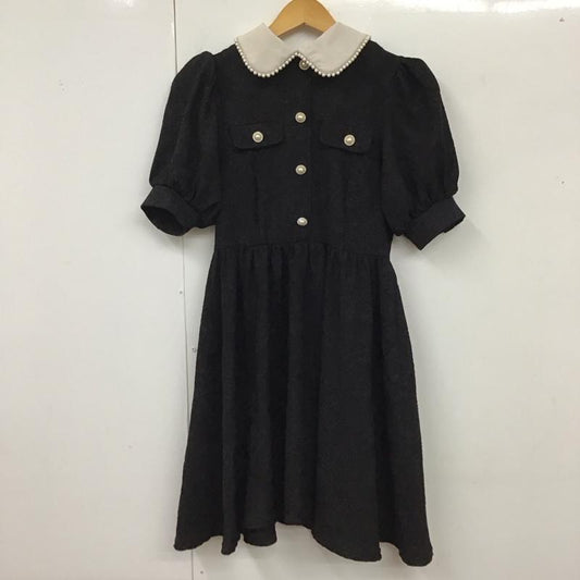 アンクルージュ ANKROUGE ワンピース ミニスカート M 無地 黒 / ブラック /  レディース USED 古着 中古 10120201