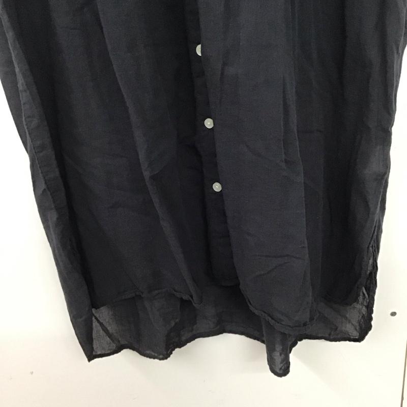 スタディオクリップ studio CLIP シャツワンピース 長袖 FS174002-1 コットン ガーゼ M 無地 紺 / ネイビー /  レディース USED 古着 中古 10144385
