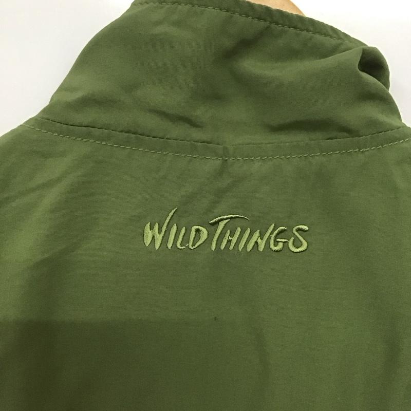 ワイルドシングス WILD THINGS ベスト ベスト ジップアップベスト ノースリーブカットソー アウター M 無地 カーキ / カーキ /  メンズ USED 古着 中古 10143182