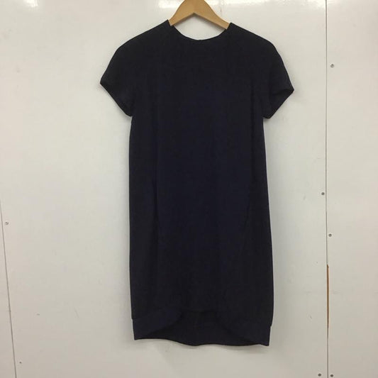 ザラ ZARA ワンピース ひざ丈スカート 7642 023 401 半袖 S 無地 紺 / ネイビー /  レディース USED 古着 中古 10139152