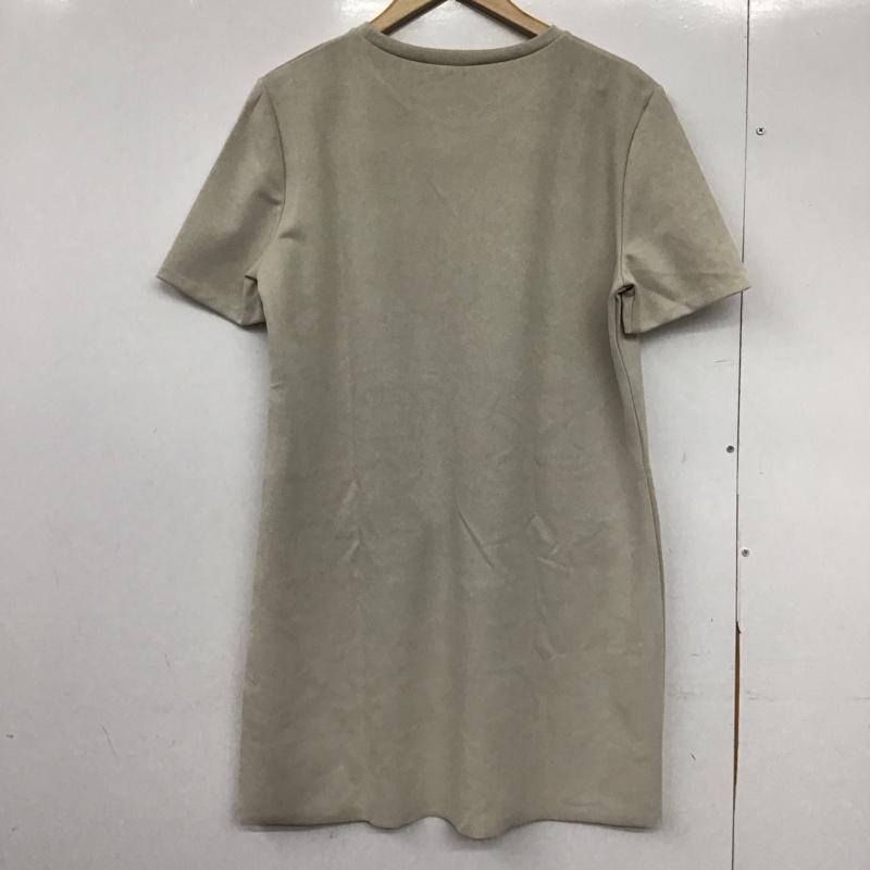 ザラ ZARA ワンピース ミニスカート L 無地 ベージュ / ベージュ /  レディース USED 古着 中古 10148781