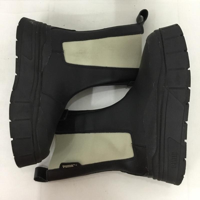 プーマ PUMA ブーツ 一般 386272-03 MAYZE STACK CHELSEA サイドゴア 25cm 25.0cm ロゴ、文字 黒 / ブラック /  レディース USED 古着 中古 10136303