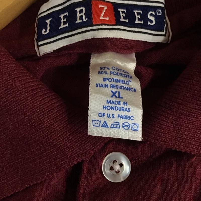 ジャージーズ JERZEES ポロシャツ 半袖 半袖ポロシャツ 半袖カットソー カラーシャツ XL 無地 紫 / パープル /  メンズ USED 古着 中古 10129518