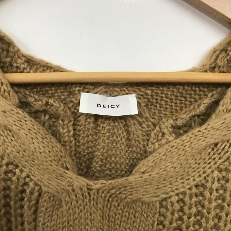 デイシー DEICY ニット、セーター 長袖 FREE 無地 茶 / ブラウン /  レディース USED 古着 中古 10132858