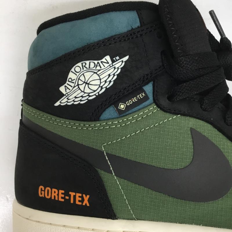 ナイキ NIKE スニーカー スニーカー DB2889-003 Nike Air Jordan 1 Element GORE-TEX Noise Aqua and Light Olive エアジョーダン１ 25.0cm ロゴ、文字 黒 / ブラック / X 緑 / グリーン / X 青 / ブルー /  メンズ USED 古着 中古 10112691