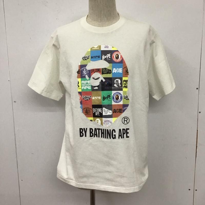 アベイシングエイプ A BATHING APE Tシャツ 半袖 L プリント 白 / ホワイト /  メンズ USED 古着 中古 10108005