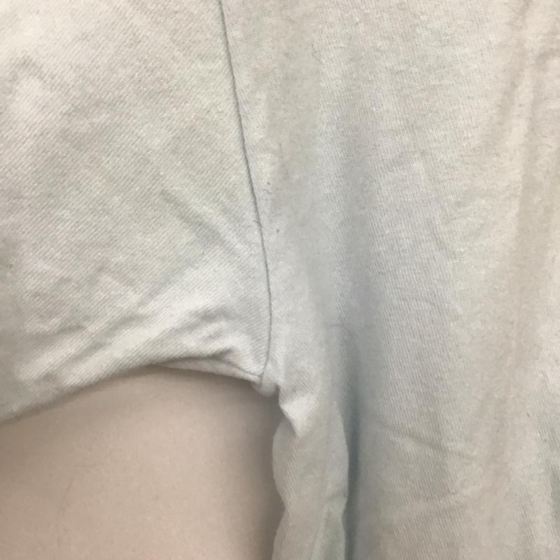 ステューシー STUSSY Tシャツ 半袖 半袖カットソー プリントTシャツ クルーネックカットソー M ロゴ、文字 水色 / ライトブルー /  メンズ USED 古着 中古 10148252