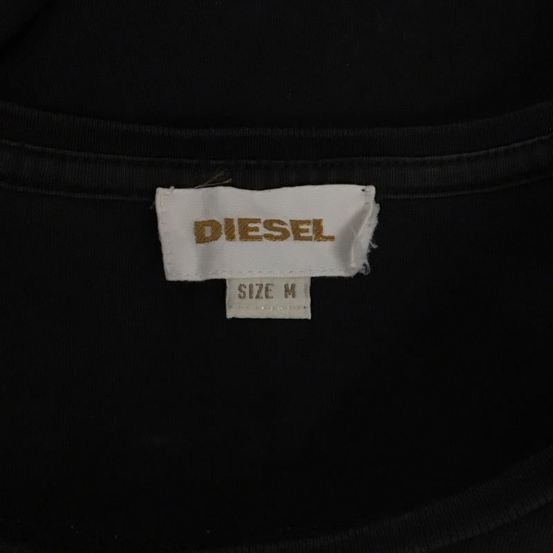 ディーゼル DIESEL Tシャツ 半袖 半袖カットソー プリントTシャツ クルーネックカットソー M プリント 黒 / ブラック /  メンズ USED 古着 中古 10126234