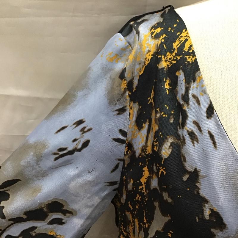 ザラベーシック ZARA BASIC ワンピース ひざ丈スカート 長袖ワンピース 七分丈 Vネックワンピース プリント S プリント マルチカラー / マルチカラー /  レディース USED 古着 中古 10117980