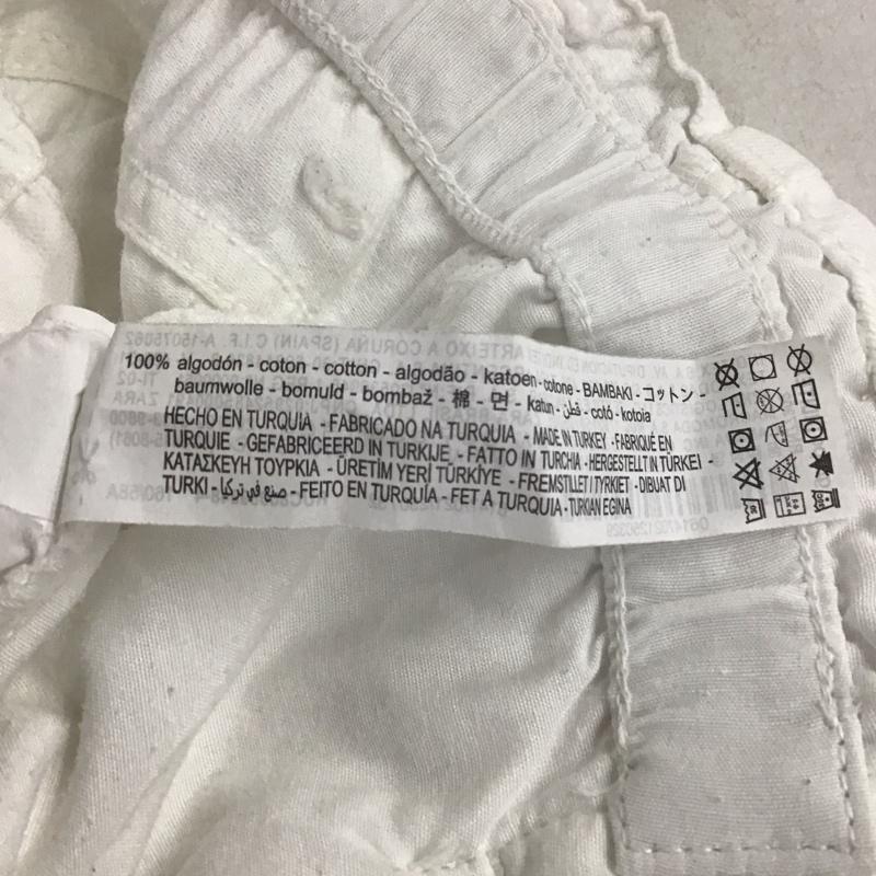 ザラ ZARA パンツ デニム、ジーンズ 6147/021/250イウエスト ペーパーバッグ バギー アンクルジーンズ 無地 白 / ホワイト /  レディース USED 古着 中古 10133638