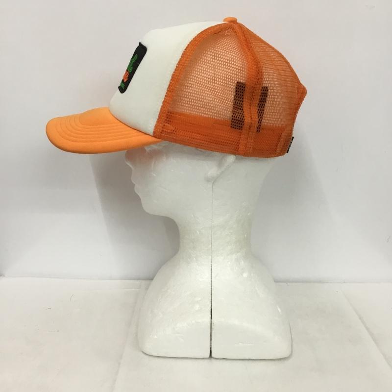ハフ HUF 帽子 キャップ HT00787 メッシュキャップ ロゴ、文字 橙 / オレンジ / X 白 / ホワイト /  メンズ USED 古着 中古 10137433