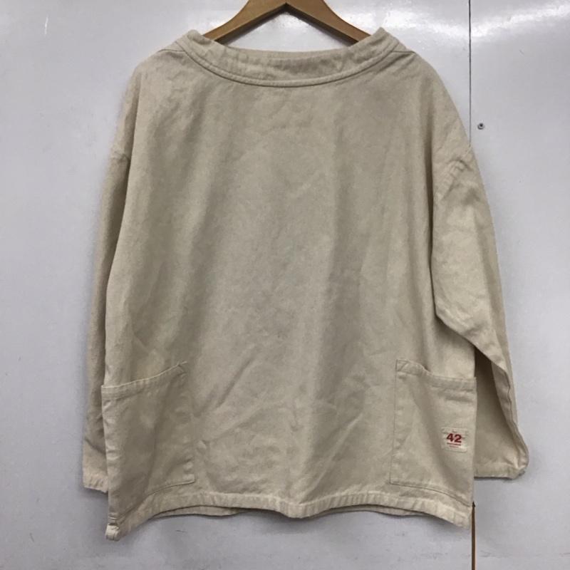 マコバ MACOBER カットソー 長袖 長袖カットソー 無地カットソー ワイドネック 42 無地 アイボリー / アイボリー /  メンズ USED 古着 中古 10141512