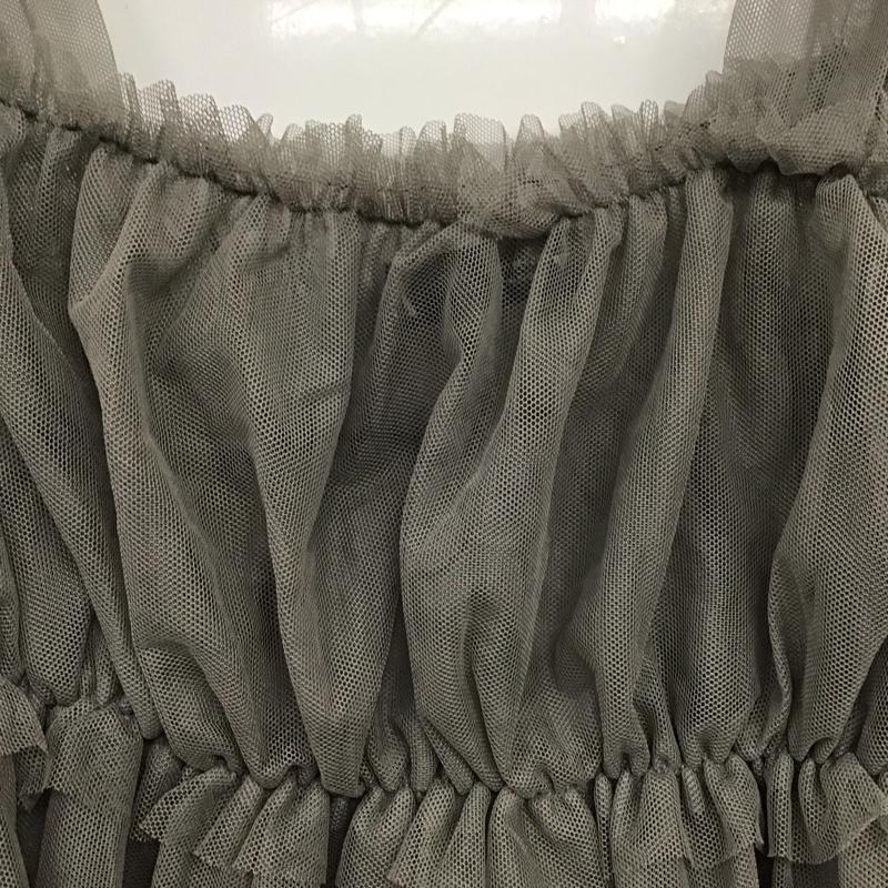 ザラ ZARA キャミソール キャミソール チュール ビスチェ S 無地 灰 / グレー /  レディース USED 古着 中古 10136904