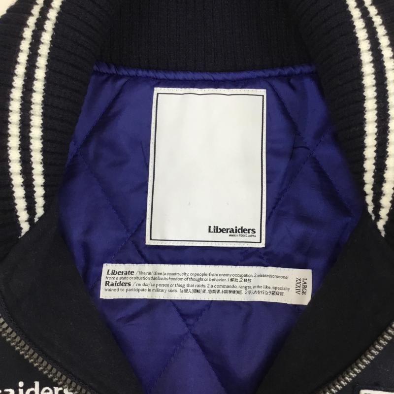 リベレイダース Liberaiders ジャケット、上着 ジャンパー、ブルゾン M.A.W AWARD JACKET 720092103 L ロゴ、文字 紺 / ネイビー /  メンズ USED 古着 中古 10137901
