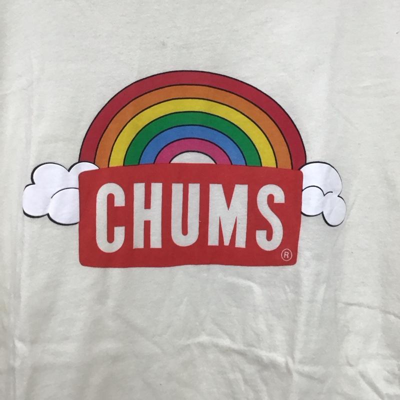 チャムス CHUMS Tシャツ 半袖 半袖カットソー プリントTシャツ クルーネックカットソー L プリント アイボリー / アイボリー /  メンズ USED 古着 中古 10145890