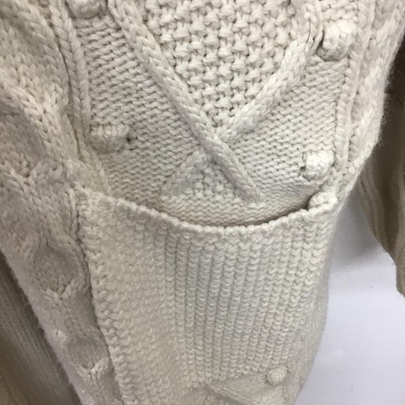 ザラ ZARA カーディガン 長袖 3653 102 712 フードニット タグ付き L  アイボリー / アイボリー /  レディース USED 古着 中古 10115278