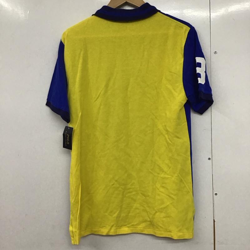 ポロラルフローレン POLO RALPH LAUREN ポロシャツ 半袖 半袖ポロシャツ カラーシャツ 半袖カットソー XL ロゴ、文字 青 / ブルー /  メンズ USED 古着 中古 10141225