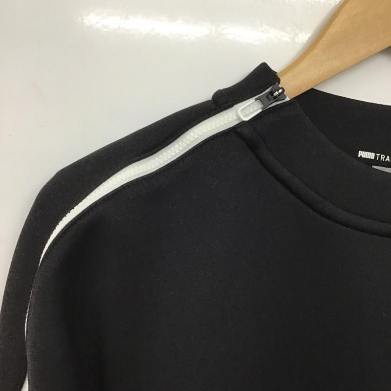 プーマ PUMA トレーナー 長袖 長袖スウェット クルーネックカットソー トレーナー ジャージ L ロゴ、文字 黒 / ブラック /  レディース USED 古着 中古 10147636