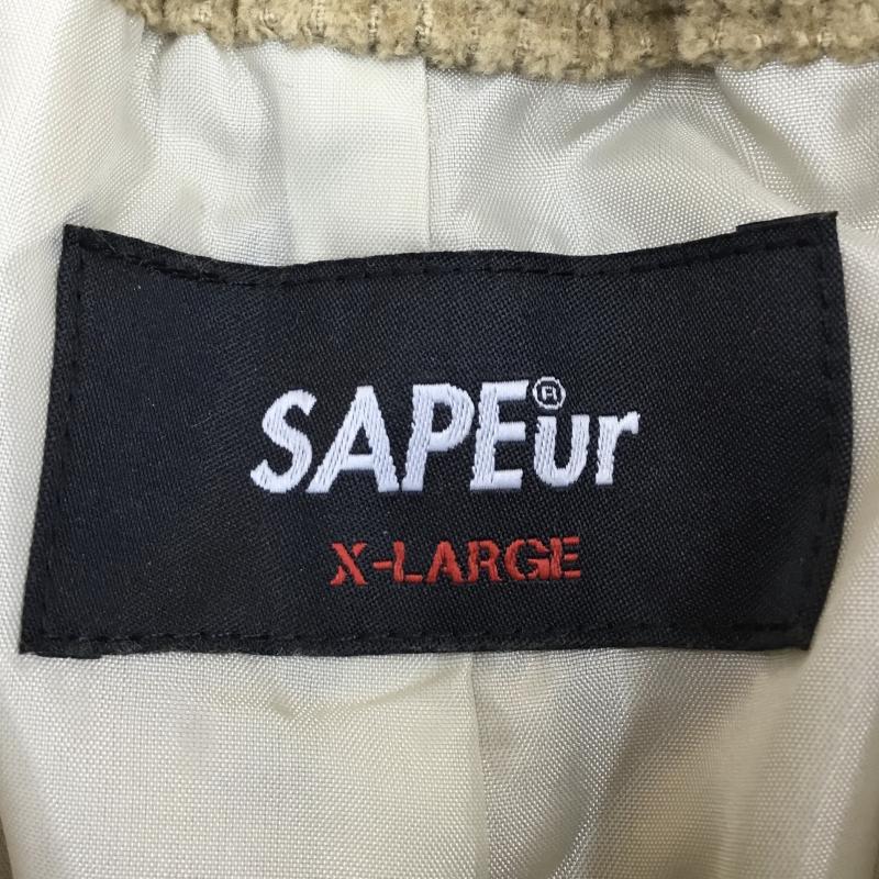 サプール SAPEur パンツ ワークパンツ、ペインターパンツ A0023-487 CORDUROY PANTS XL ロゴ、文字 茶 / ブラウン / X ベージュ / ベージュ /  メンズ USED 古着 中古 10143955