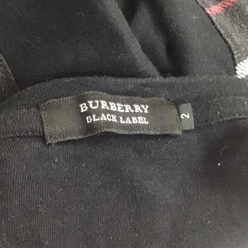 バーバリーブラックレーベル BURBERRY BLACK LABEL Tシャツ 半袖 BMV10-628-09 クルーネック 2 ワンポイント 黒 / ブラック /  メンズ USED 古着 中古 10111855